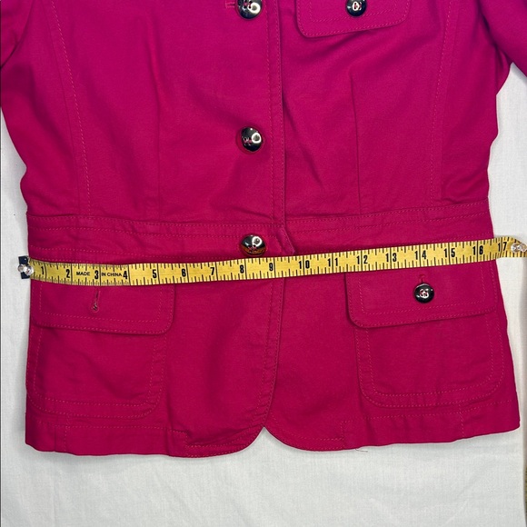 Talbots Women's Bright Pink Blazer 97% cotton size 4 - Picture 6 of 11